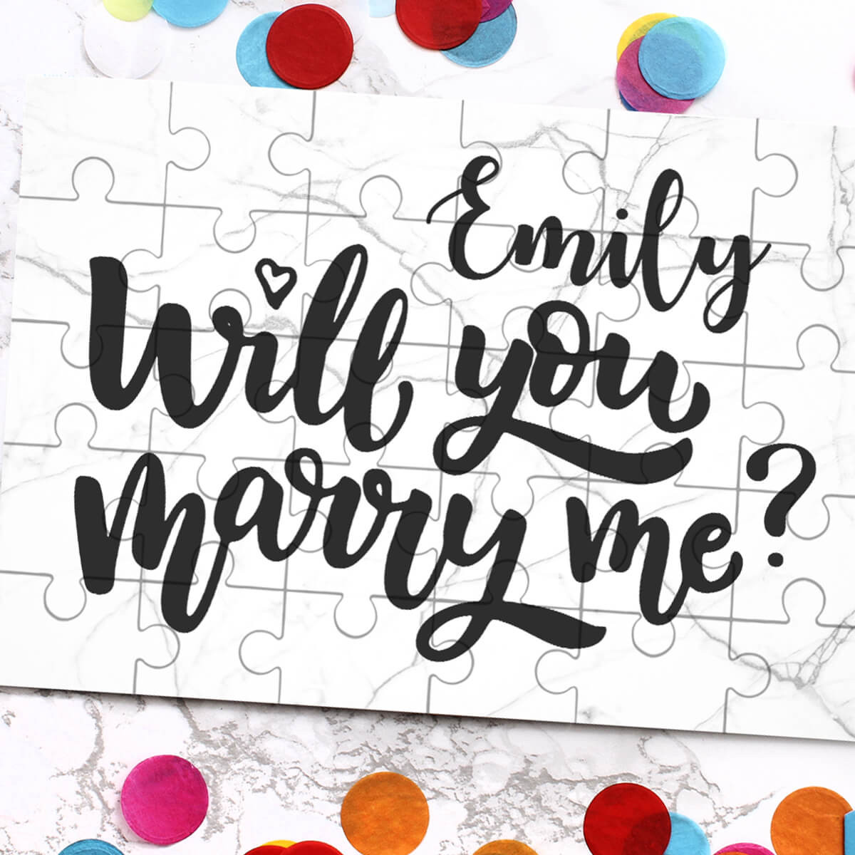 personalised Will You Marry Me Jigsaw Puzzle