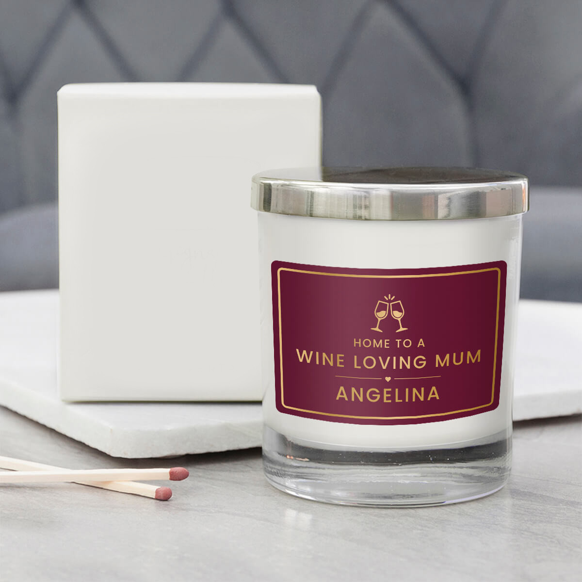 personalised Wine Loving Mum Personalised Candle