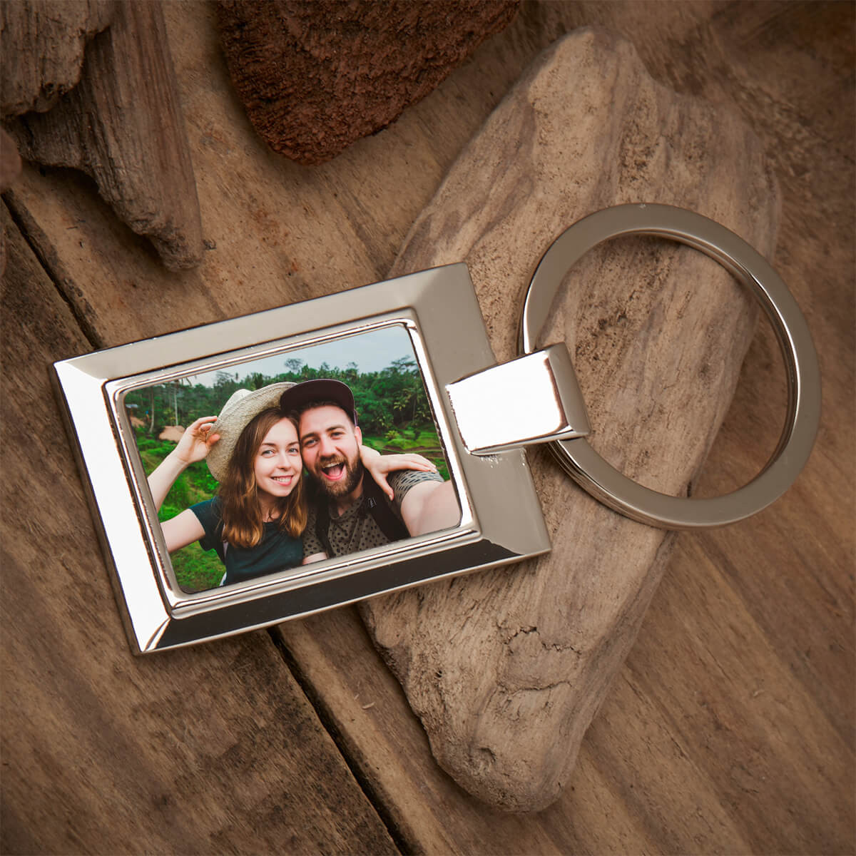 Personalised Husband Photo Upload Metal Keyring