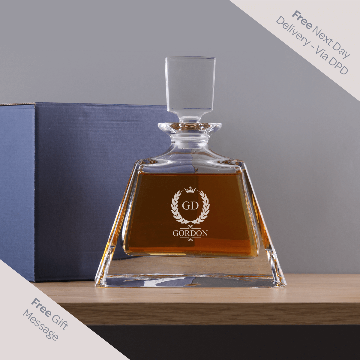 Framed Name Glass Boston Midi Decanter