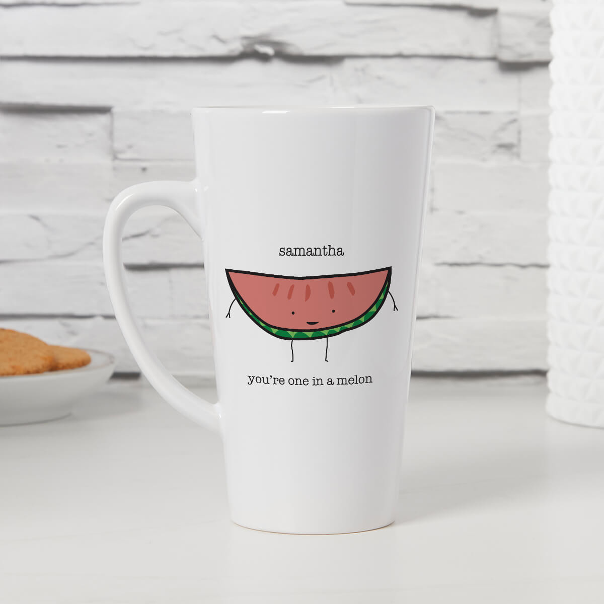 personalised You're One in a Melon Tall Latte Mug