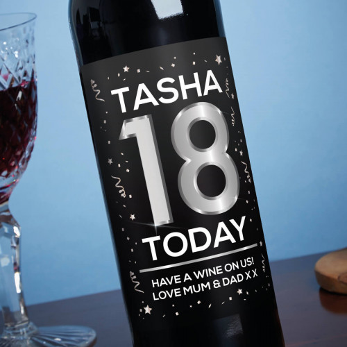 personalised 18 Today Malbec Red Wine