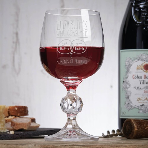 personalised 190ml Claudia Crystalite Wine Glass
