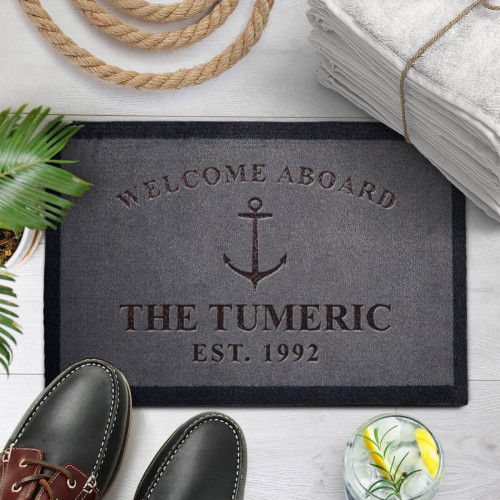 personalised boat welcome mat