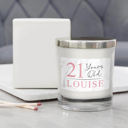 personalised 21st birthday candle