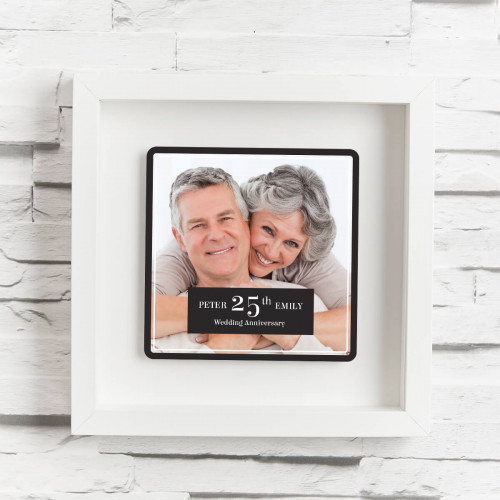 personalised 25th anniversary shadow box