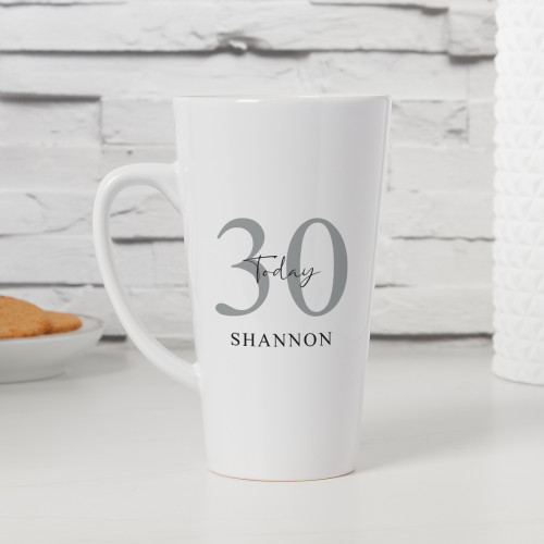 personalised Birthday Today Tall Latte Mug