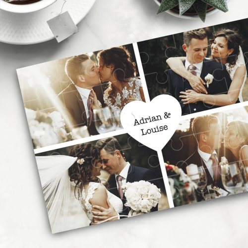 personalised 4 Photo Name Jigsaw Puzzle