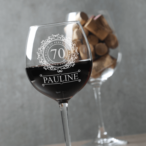 70 Aged To Perfection 480ml Allegro Wine Glass