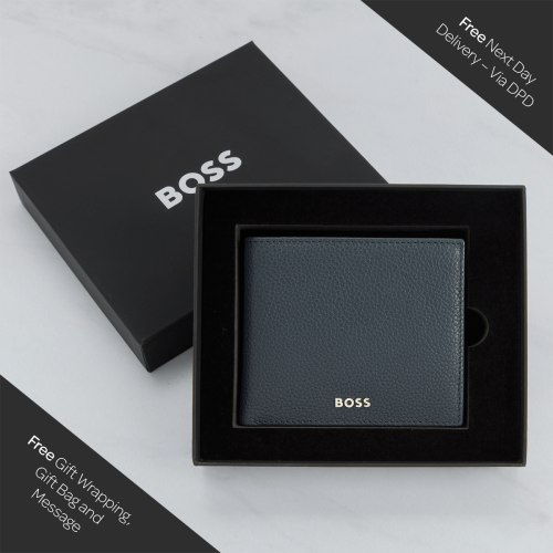Hugo Boss Classic Grained Money Wallet - Navy