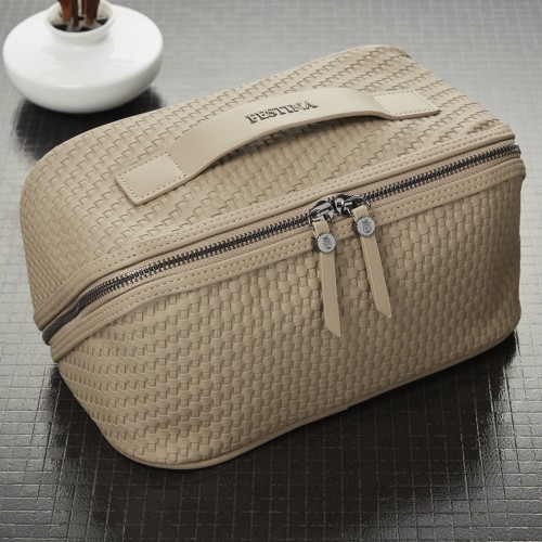 Festina Toiletry Bag - Interlace Taupe