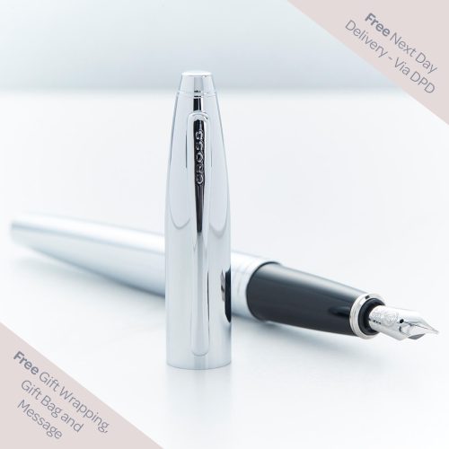 personalised Cross Calais Fountain Pen Chrome