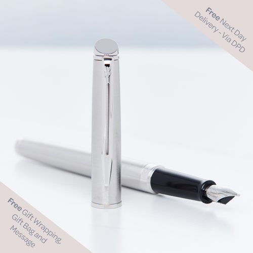 Waterman Hemisphere Stainless Steel Chrome Trim Fountain Pen