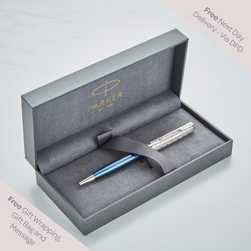 Parker Sonnet Premium Metal & Blue Ballpoint Pen