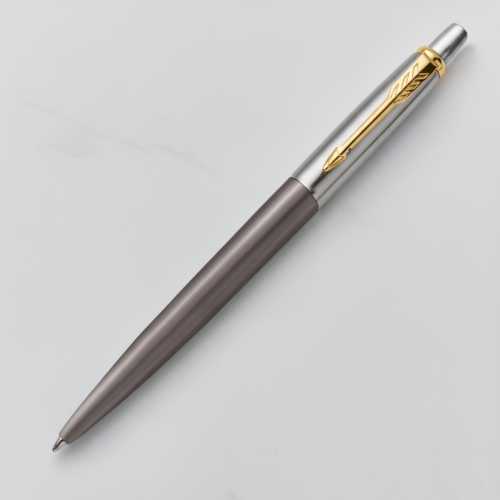 Parker Jotter Grey & Gold Trim Ballpoint Pen
