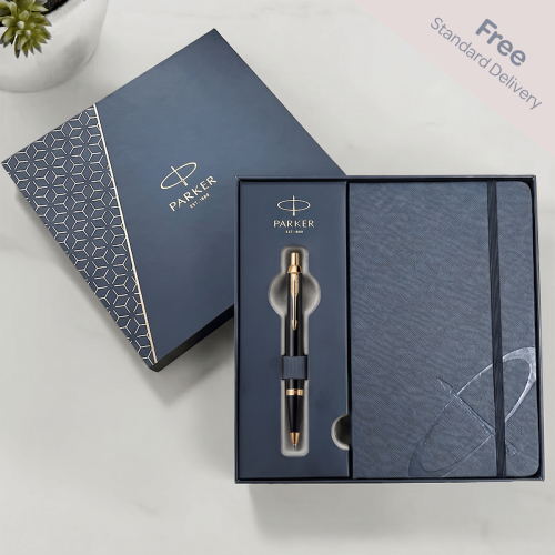 Parker IM Solid Black Gold Trim Ballpoint Pen