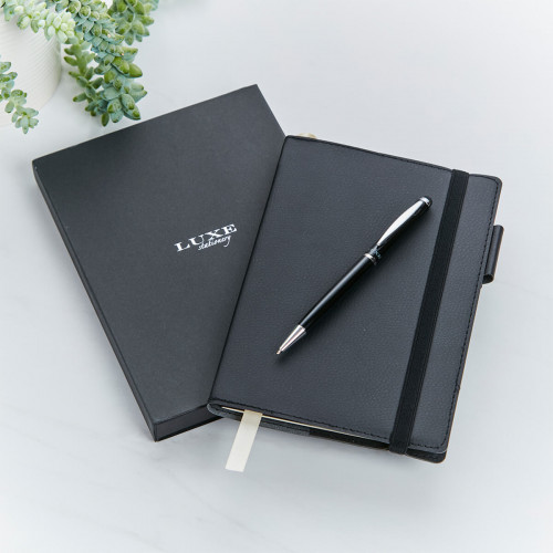 personalised Luxe Aria Notebook & Pen Gift Set