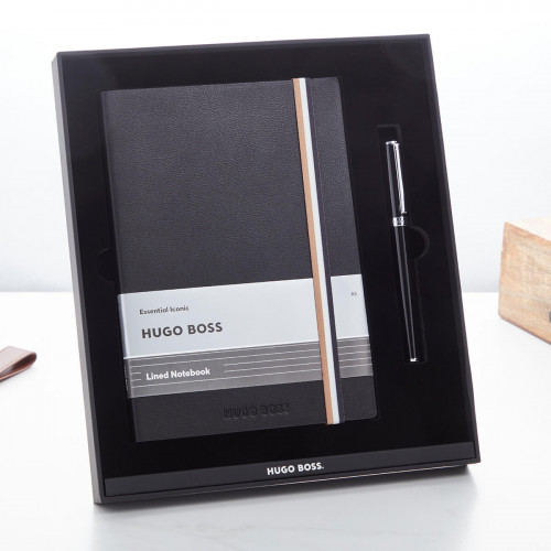 Hugo Boss Set (Fountain Pen & Black A5 Note Pad)