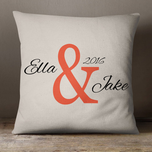 personalised Ampersand Cotton Cushion