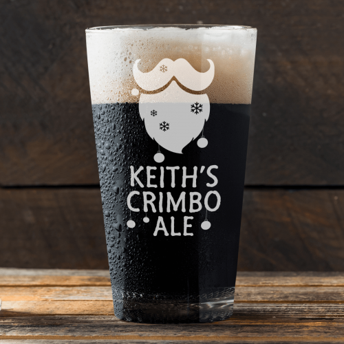 Beard Baubles Crimbo Ale Pint Glass