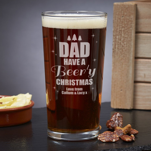 Christmas Beer Glass