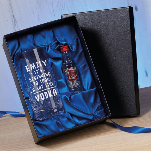 personalised Beginning to look a lot like Vodka Gift Set