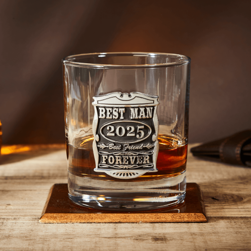 English Pewter Best Man Glass Whisky Tumbler