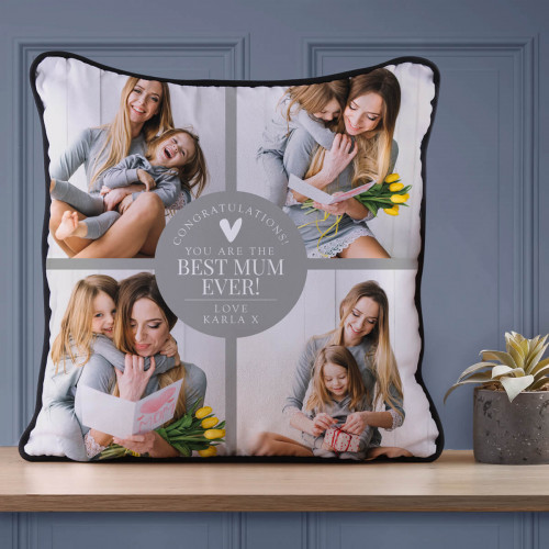 Personalised Piped Photo Cushion