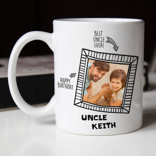 Personalised Awesome Uncle Photo Frame Durham Mug