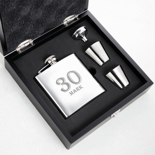 Personalised 30th Birthday Hip Flask