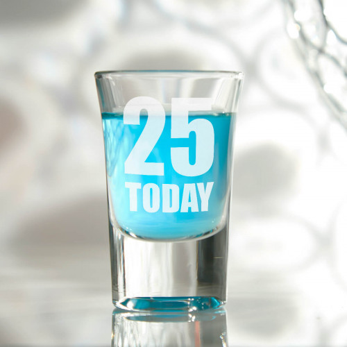 personalised Big Birthday Conical Shot Glass