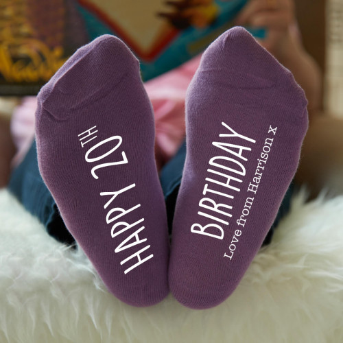 personalised birthday socks