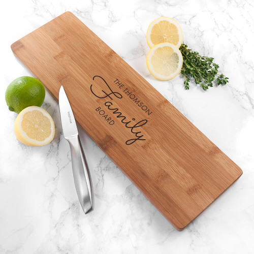 personalised Bamboo Family Serving Board