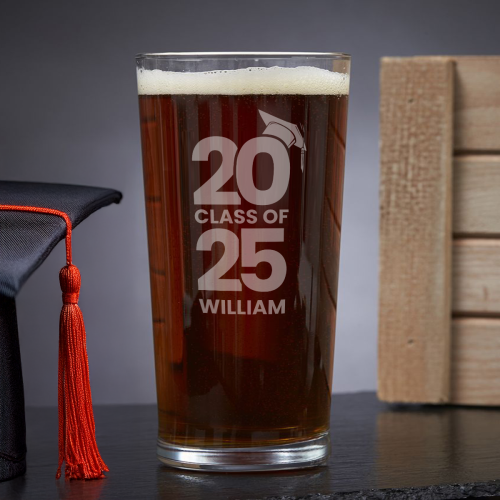 Class Of 2025 Graduation Pint Glass
