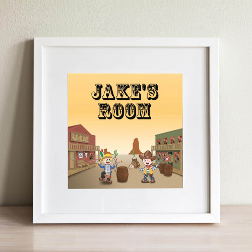 Personalised Cowboy Children's Wall Art