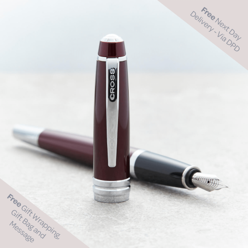 personalised Cross Bailey Medalist Red Fountain Pen