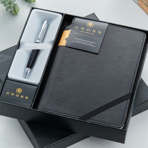 personalised Cross Gift Set Notebook & Pen