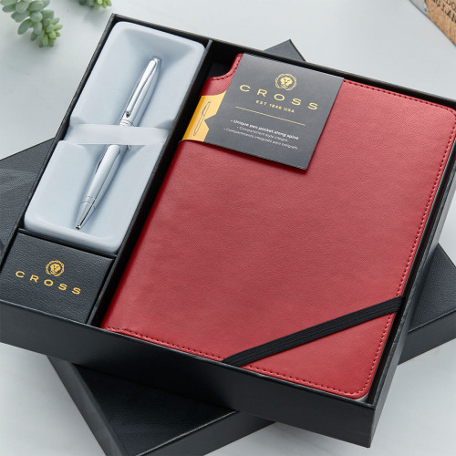 personalised Cross Gift Set Notebook & Pen