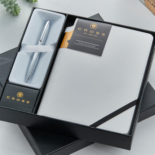 personalised Cross Gift Set Notebook & Pen