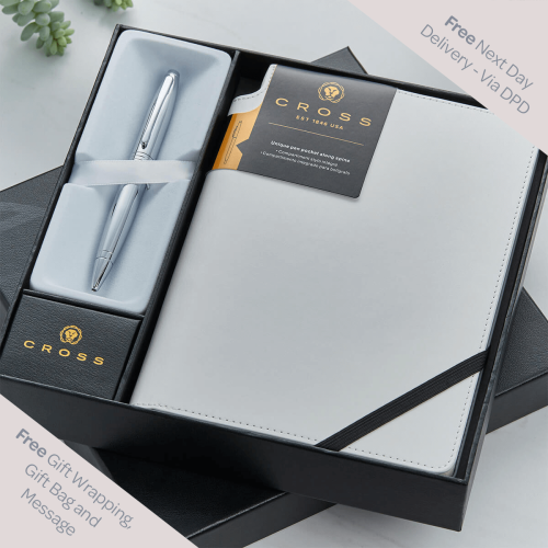 personalised Cross Gift Set Notebook & Pen