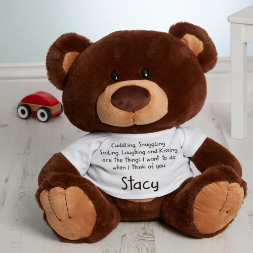 Personalised Cuddle Snuggle Choc Charlie Teddy Bear