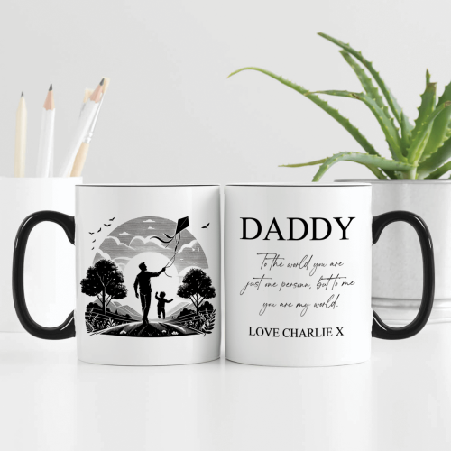 personalised two tone black mug