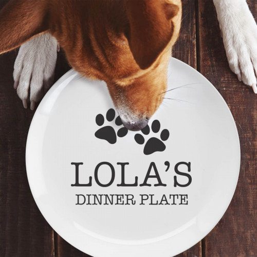 Personalised paw print plate