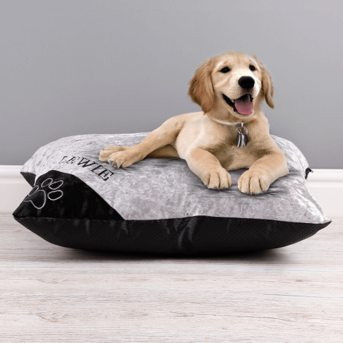 personalised velvet bed