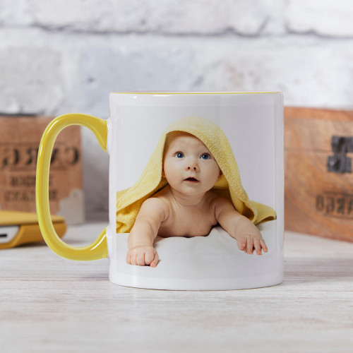 personalised Two tone photo mug