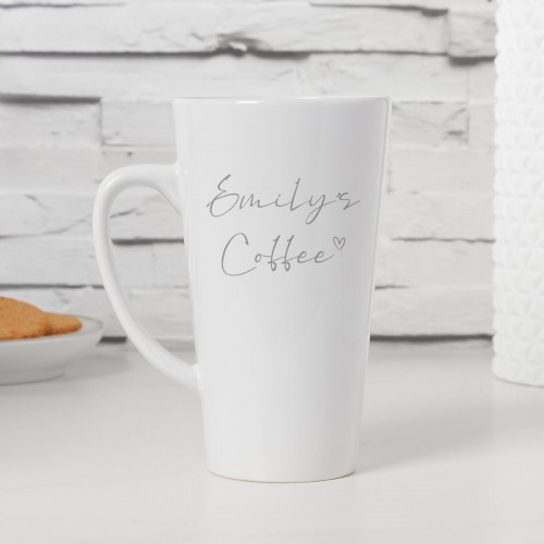 personalised Elegant Name Tall Latte Mug