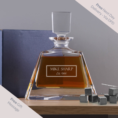 Framed Name Glass Boston Midi Decanter 