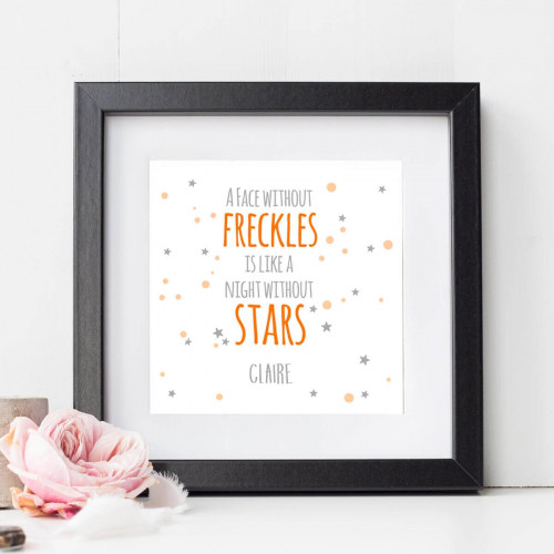 personalised A Face Without Freckles Wall Art