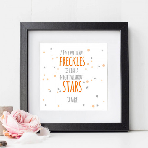 personalised A Face Without Freckles Wall Art