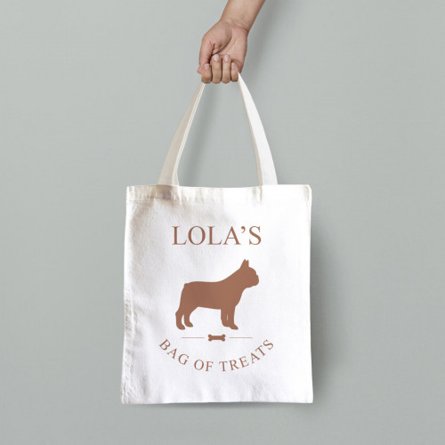 personalised Dog Canvas Tote Bag